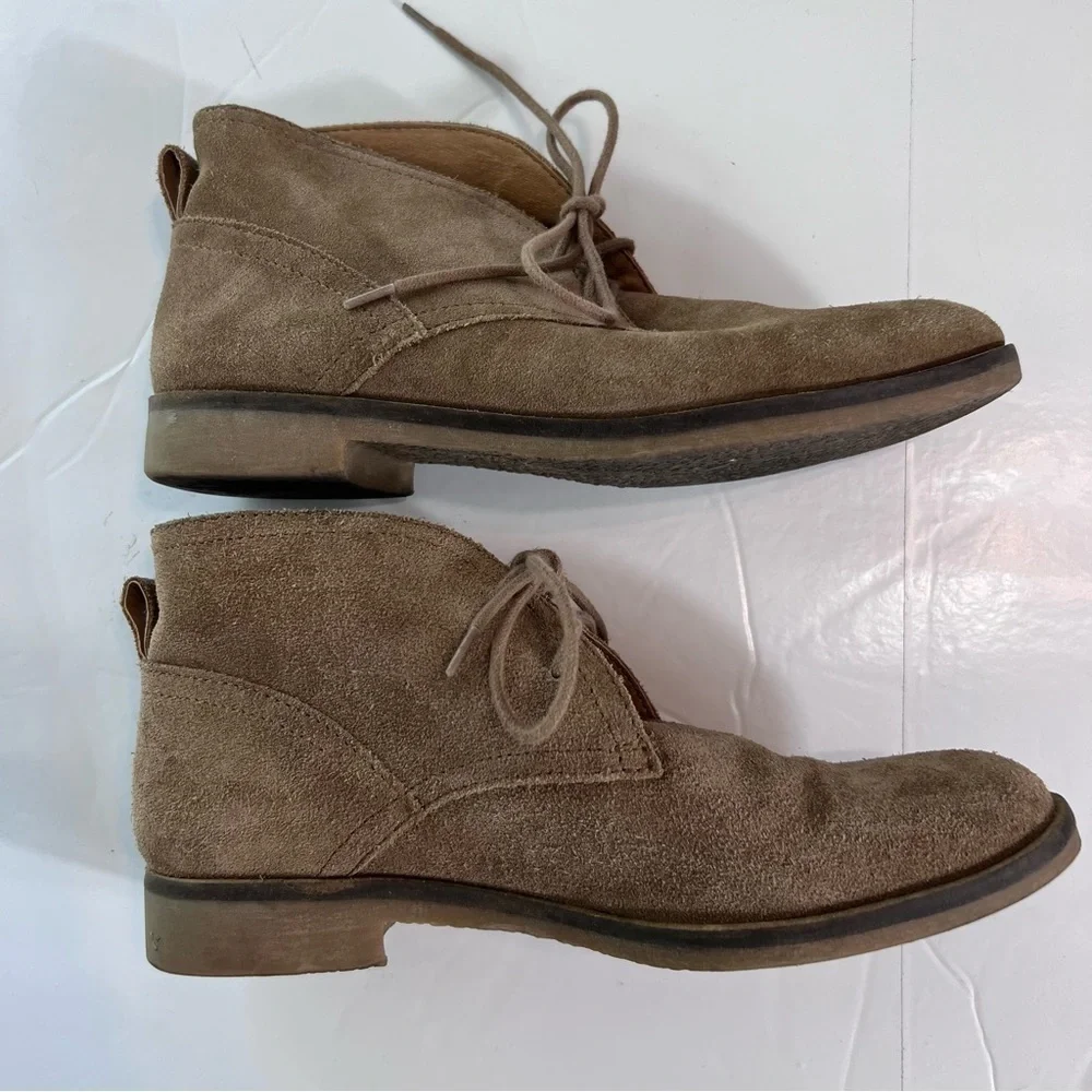 LUCKY Brand Garboh Tan Fall Desert Suede Leather Lace Up Chukka Ankle Bootie 8.5
